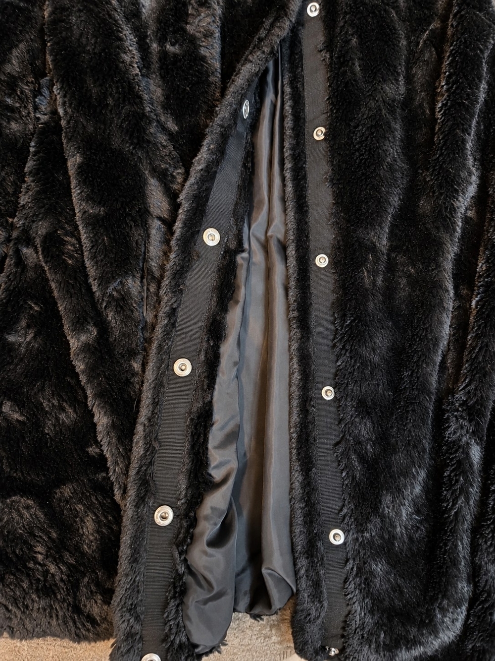 Vero Moda Black Plush Faux-Fur Teddy Jacket - Picture 4 of 8